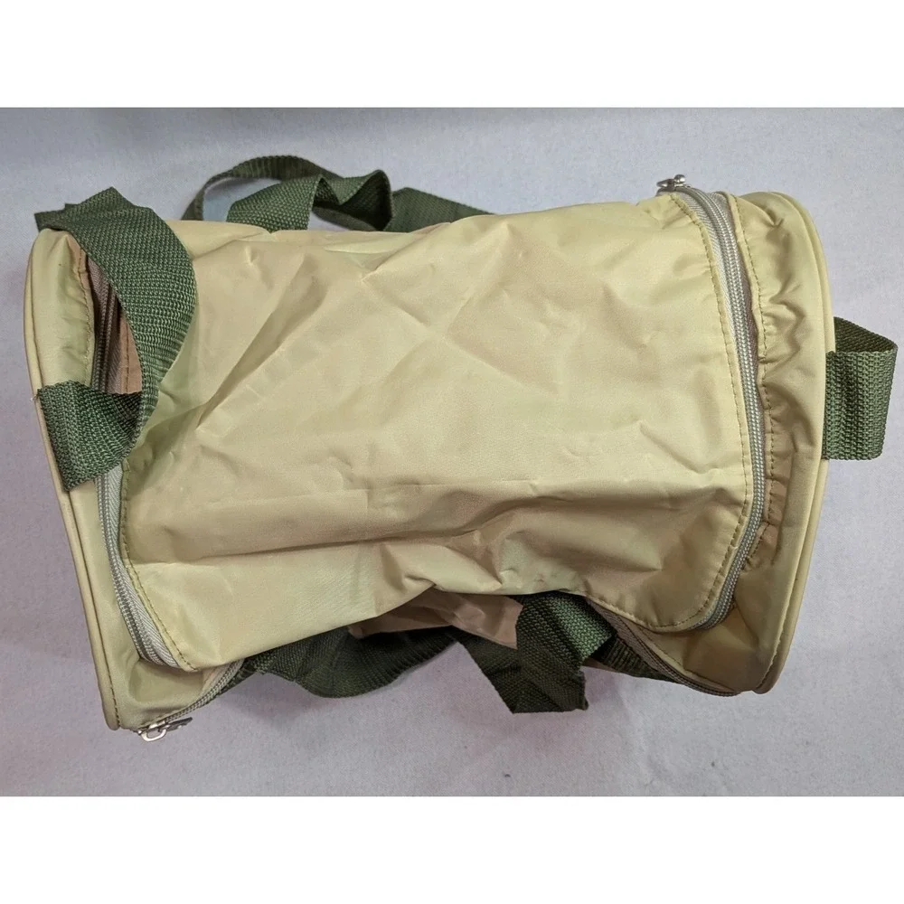 Duffle Bag Unisex Small Tan Good Lightweight Nylon Travel Gym Bag